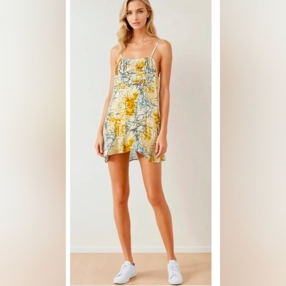 Urban Outfitters By The Sea World Map Y2K Women’s Mini Slip Dress Small